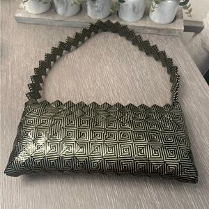 Elegant‎ Black and Gold Geometric Clutch